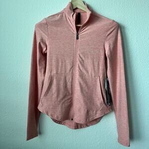 NWT Kyodan Womens Athletic Pink Full Zip Mock Neck Pullover Pink XS